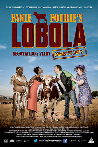 Fanie Fourie's Lobola movie poster. Blue Ice Pictures.